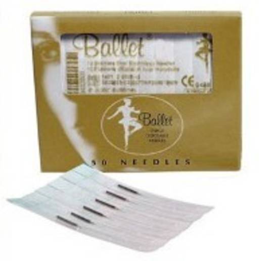 Ballet F2 Gold Shank Electrolysis Needles - 50pk
