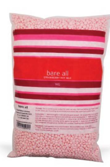 Bare All - Strawberry Hot Wax Beads 1kg