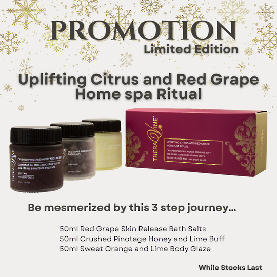 TheraVine RETAIL Uplifting Citrus and Red Grape Home Spa Ritual