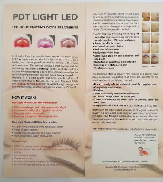 PDT LED LIGHT flyer 50pk