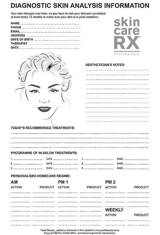 SKINCARERX CLIENT CONSULTATION PAD 50 LEAVES