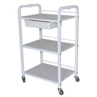 THREE TIER TROLLEY WITH STRONG FRAME AND QUALITY LAMINATED SHELVES
