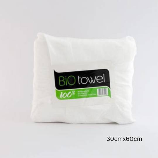 Bio Towel White 30cmx60cm Pack 50