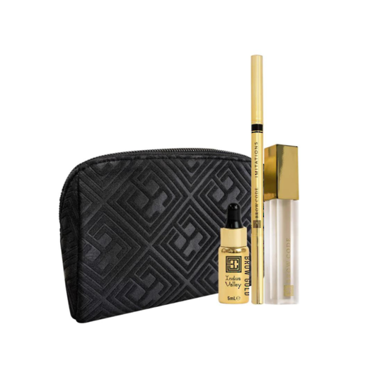 Alias 01- Case-Brow Lamination Gel, Brow Gold Oil (5ml) & Deep Dark Brown Pencil