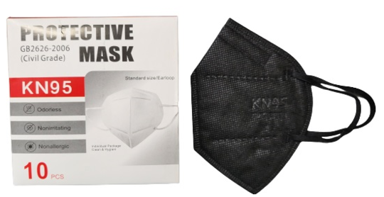 KN95 Face Mask - Black - 10 pack